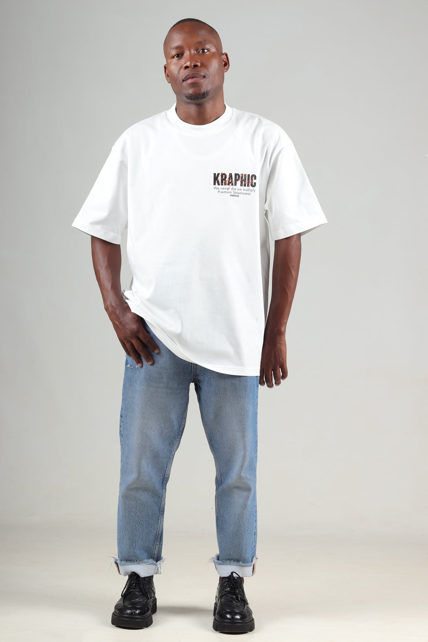 KRAPHIC UNISEX HONOUR-87: Oversized Fit Heavyweight Tee