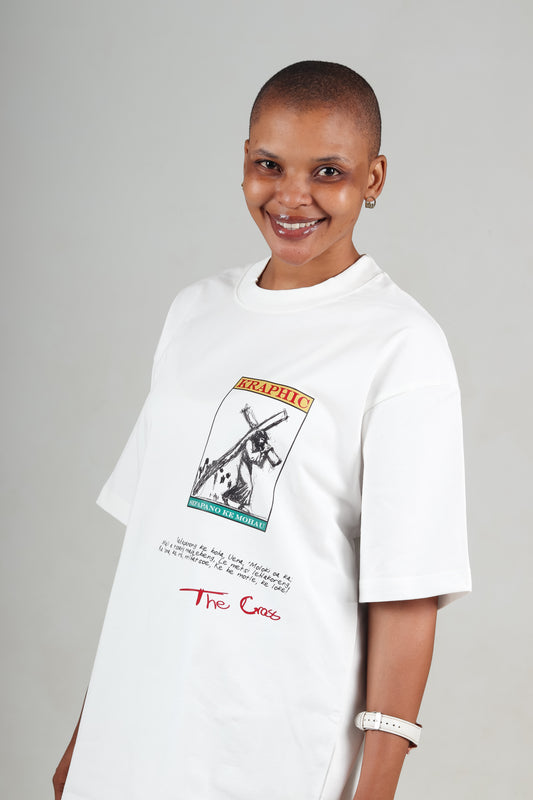 KRAPHIC UNISEX THE CROSS Premium Oversized Fit T-Shirt