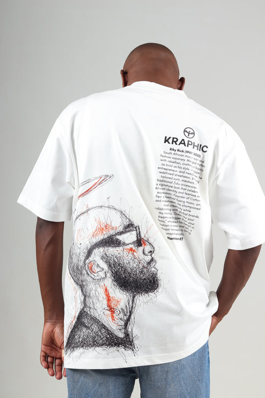 KRAPHIC UNISEX HONOUR-87: Oversized Fit Heavyweight Tee