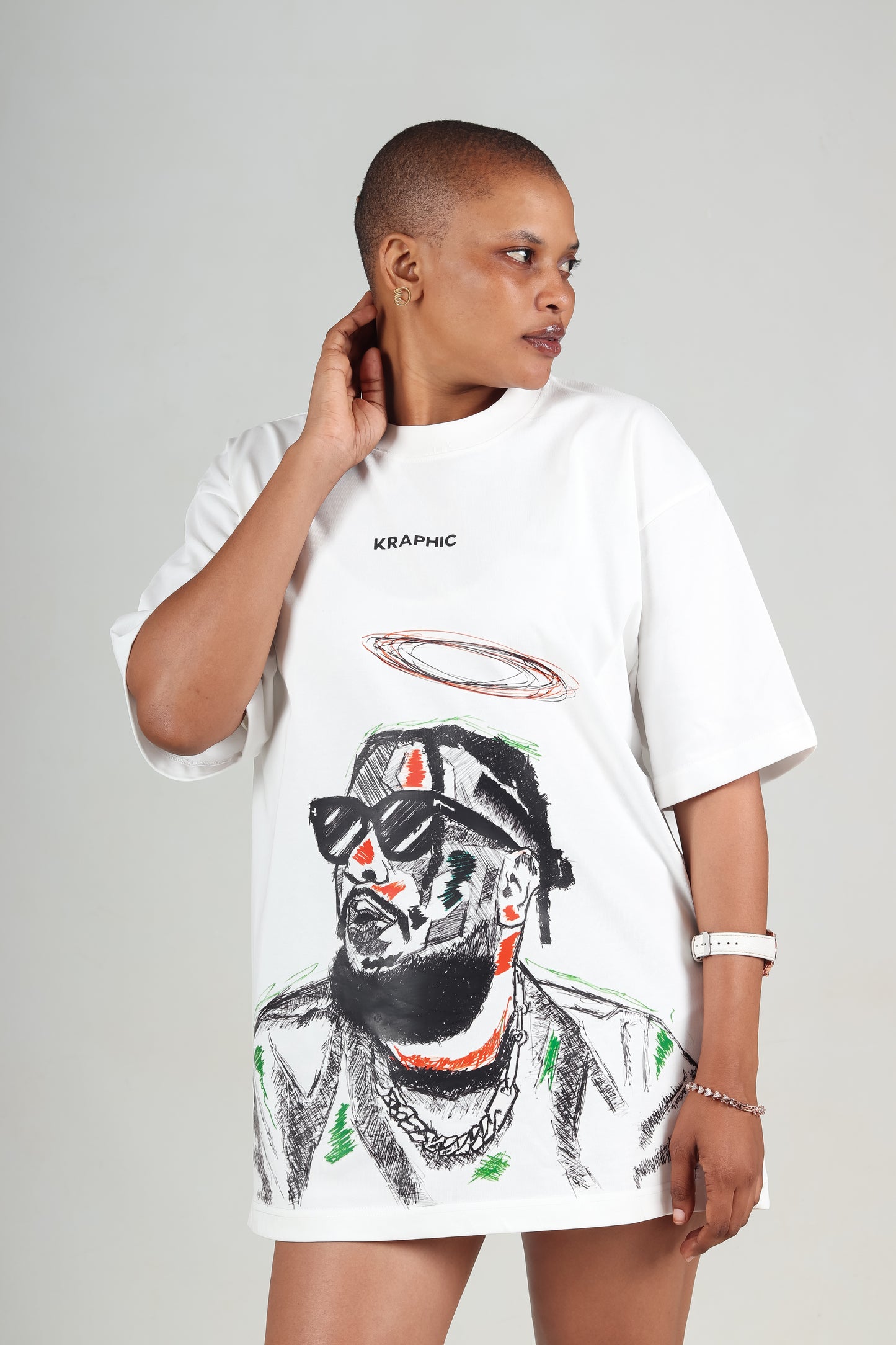 KRAPHIC UNISEX COMPOSURE Premium Oversized Fit cotton T-Shirt